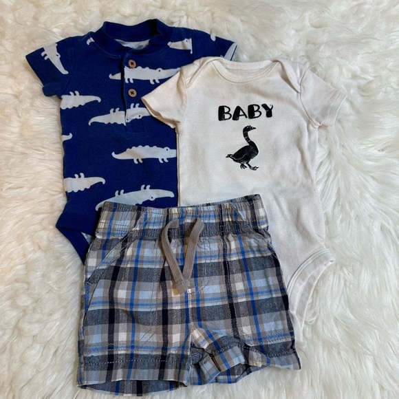 Baby boy 0-3 month matching outfit set - Picture 2 of 9